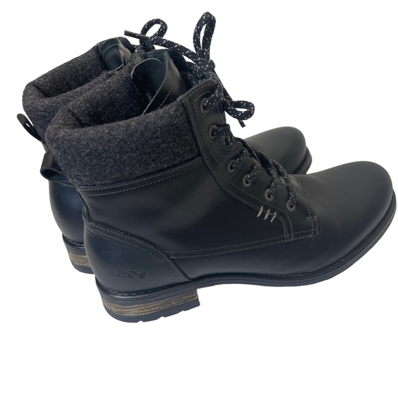 Taos CutieWomen’s Black Leather Hiking Gorpcore Size 8.5 - Picture 3 of 12